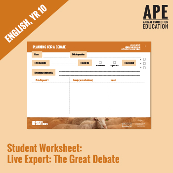 Student Worksheet - Planning for a Debate - English Year 10 — EducationHQ