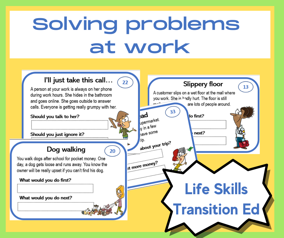 problem solving in the workplace worksheet